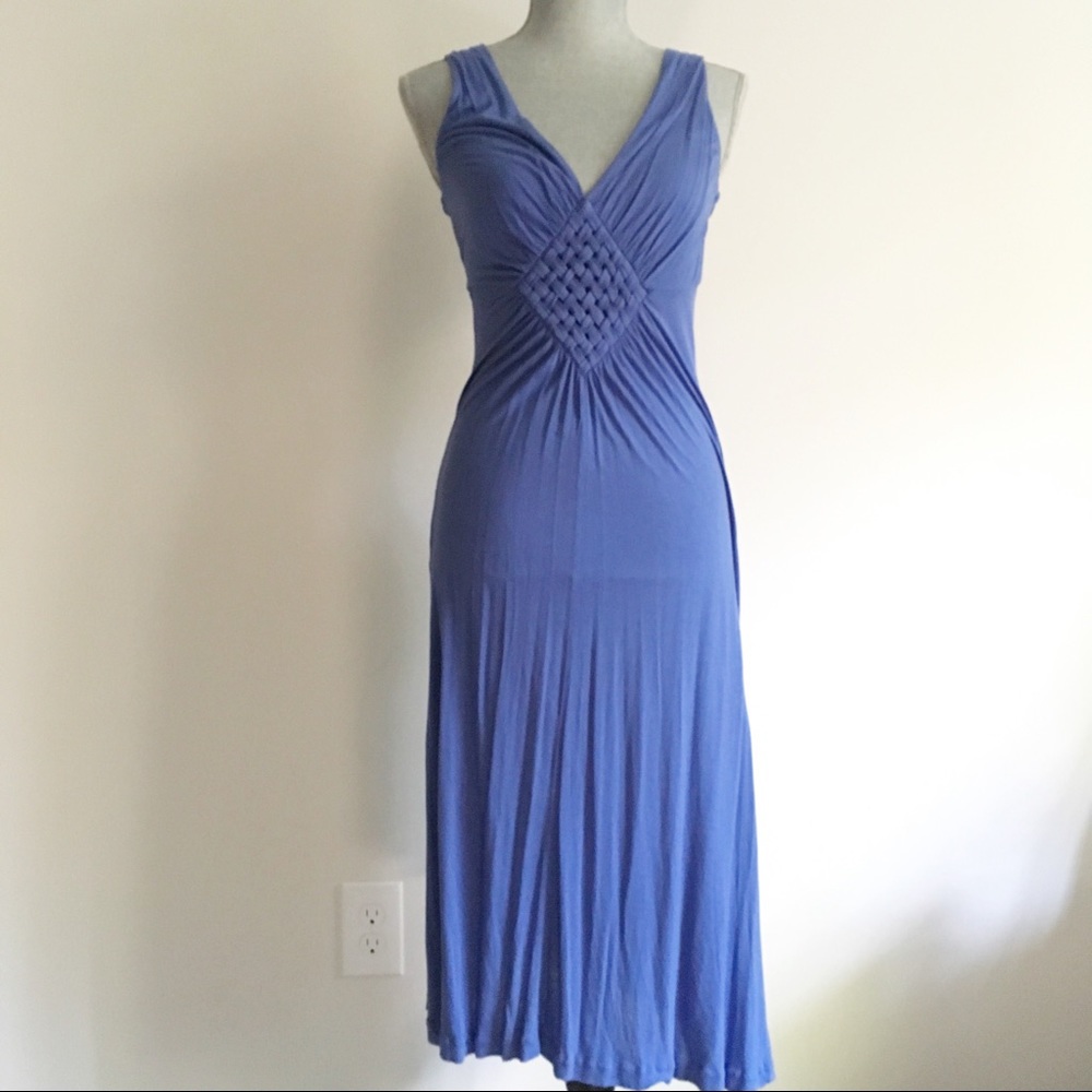 Banana Republic Blue Sleeveless v-neck Dress